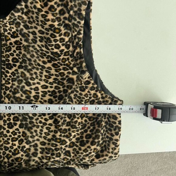 Leopard print faux leather y2k reversible vest - Picture 7 of 8